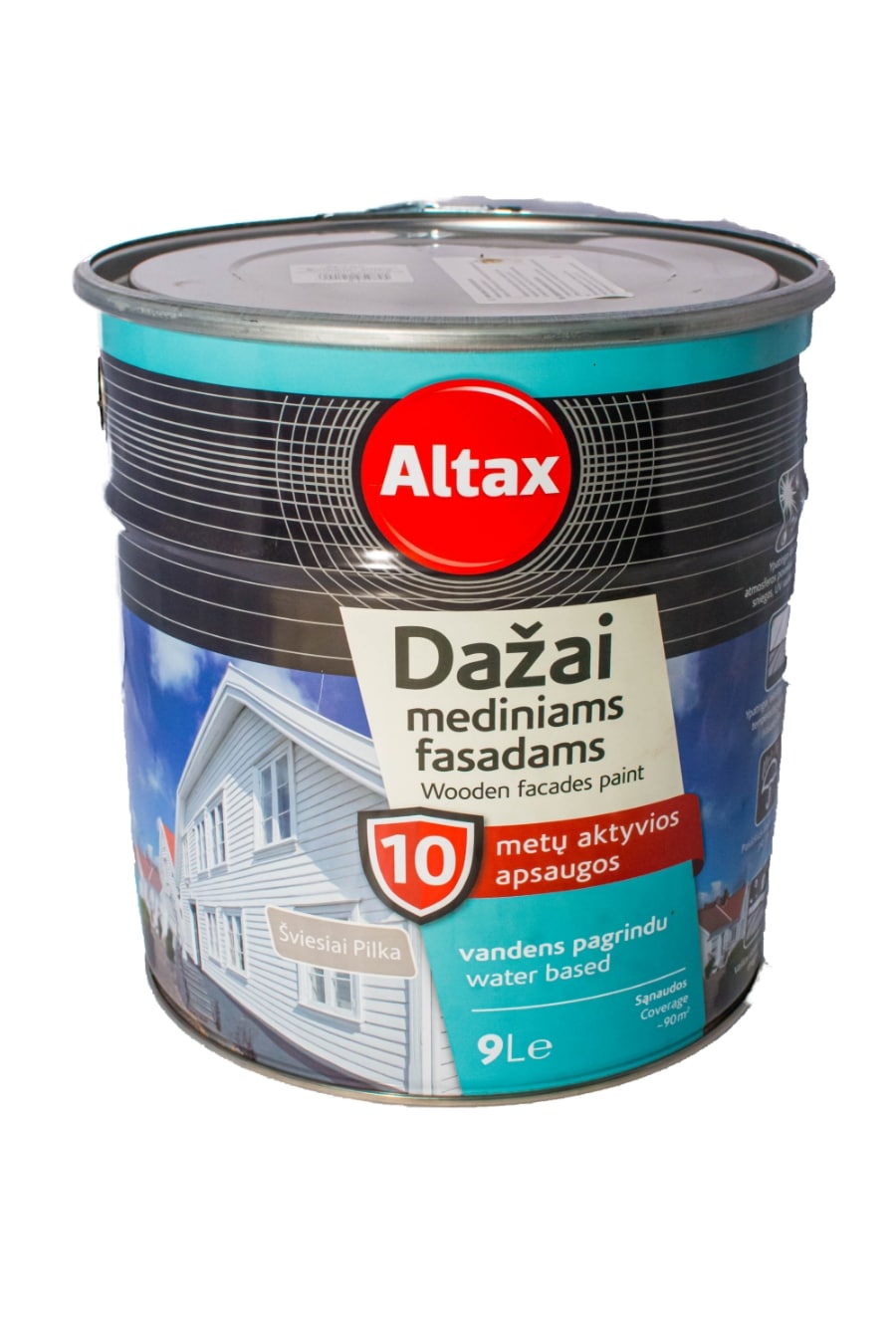 ALTAX Medienos dažai 9 l (Tamsiai raudona)